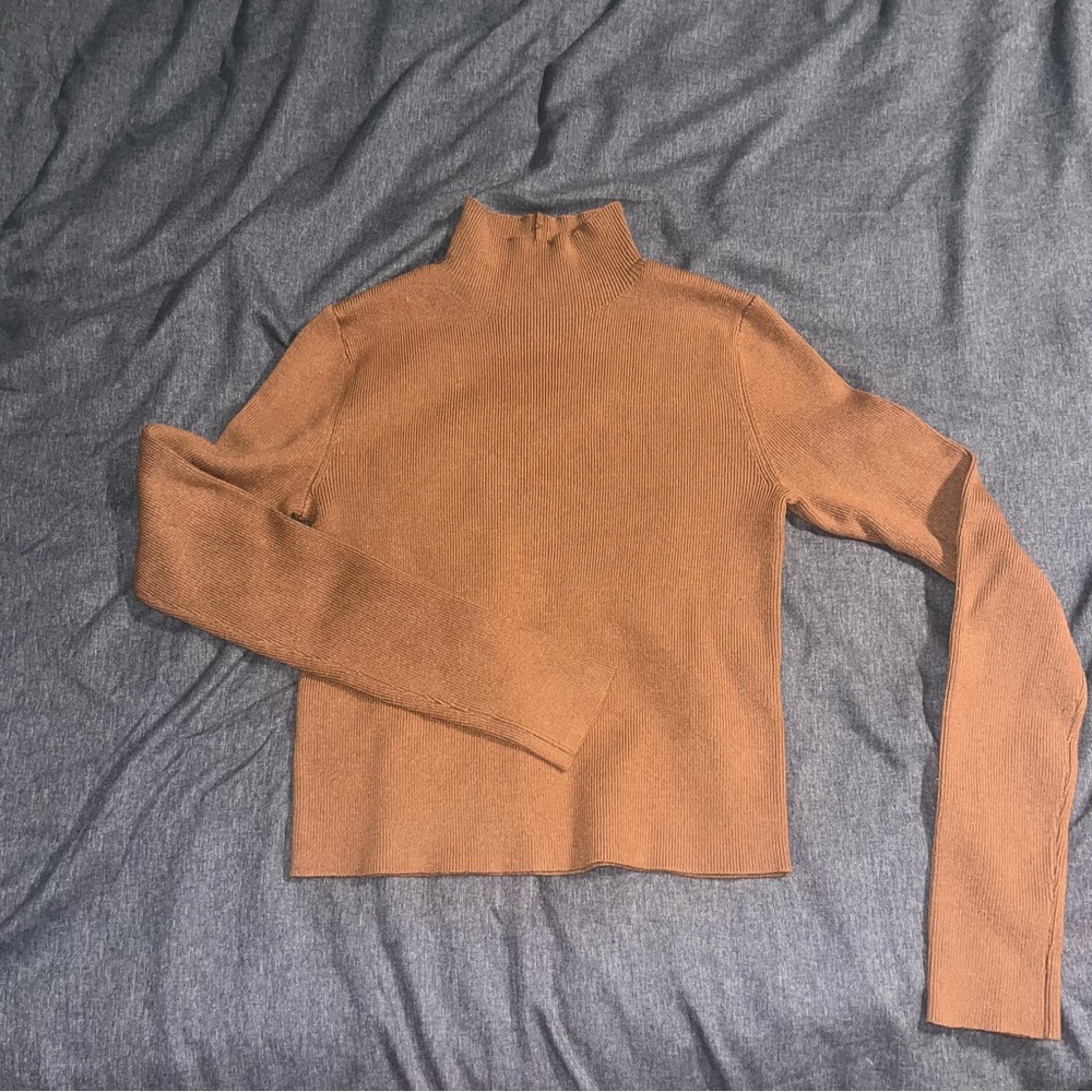 Cozy Tan Turtleneck Sweater